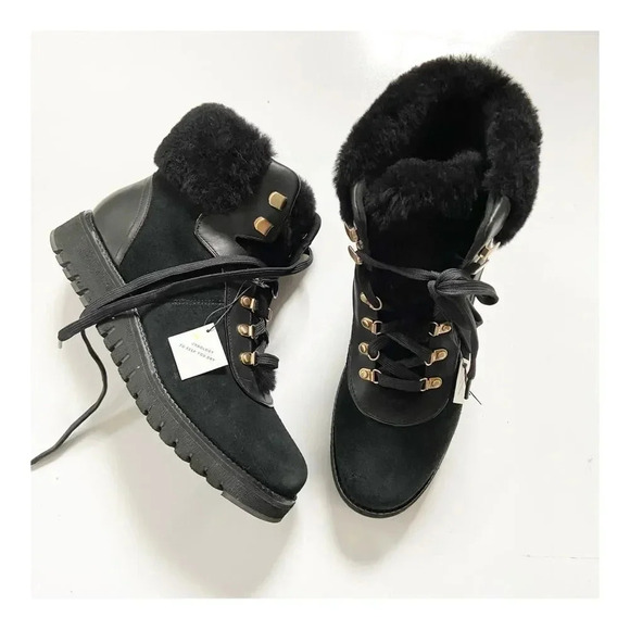 NWT Cole Haan Zerogrand Explore Shearling Waterproof Upstate Hiker Boot size 9.5 - Picture 2 of 13